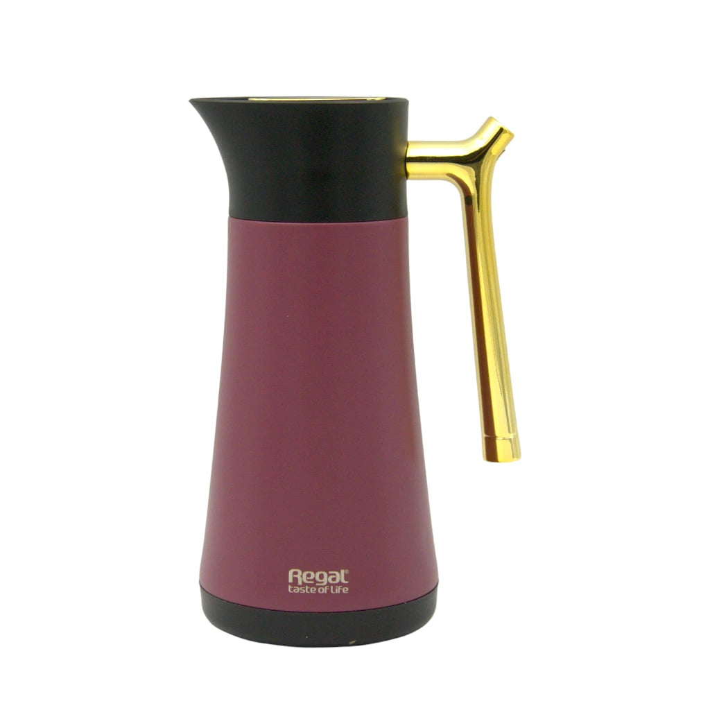 Regal Vacuum Jug  – 0.6L Stainless Steel Thermos | Double Wall Insulation | Wooden Handle | Keeps Drinks Hot & Cold - TSC06 - Damoo