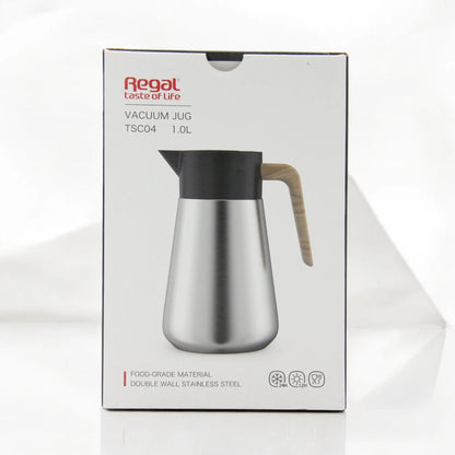 Regal Vacuum Jug 1.0L – Double Wall Stainless Steel Flask – 24H Hot & Cold Retention – Model TSC04 - Damoo