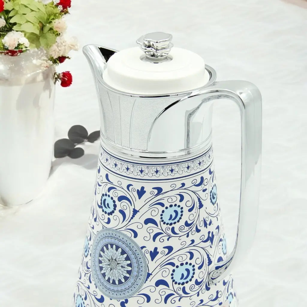 Regal Vacuum Jug Set – Double Wall Thermal Insulation | 0.5L + 1.0L | Keeps Drinks Hot for 12h & Cold for 24h – Taste of Life Collection (Silver) - Damoo