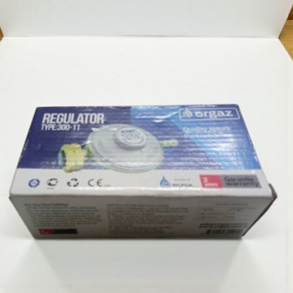 Orgaz LPG Gas Regulator Type 300-11 – Safety Detendeur for Butane & Propane Cylinders with 2 Years Warranty