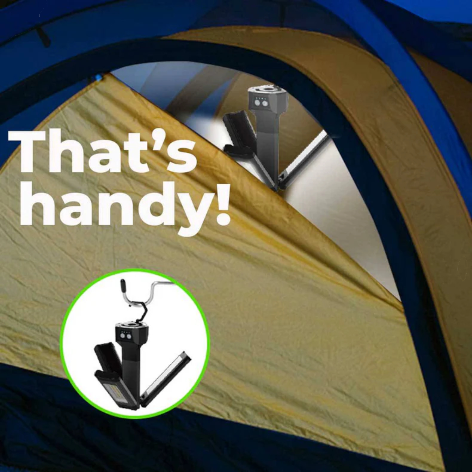 Toby’s VIP-11 Ultra Professional Camping Light | 5000 Lumens LED Floodlight with Tripod Stand | 14.6V 4000mAh Rechargeable Battery | Outdoor Fishing, Party, and Emergency Lighting - Damoo