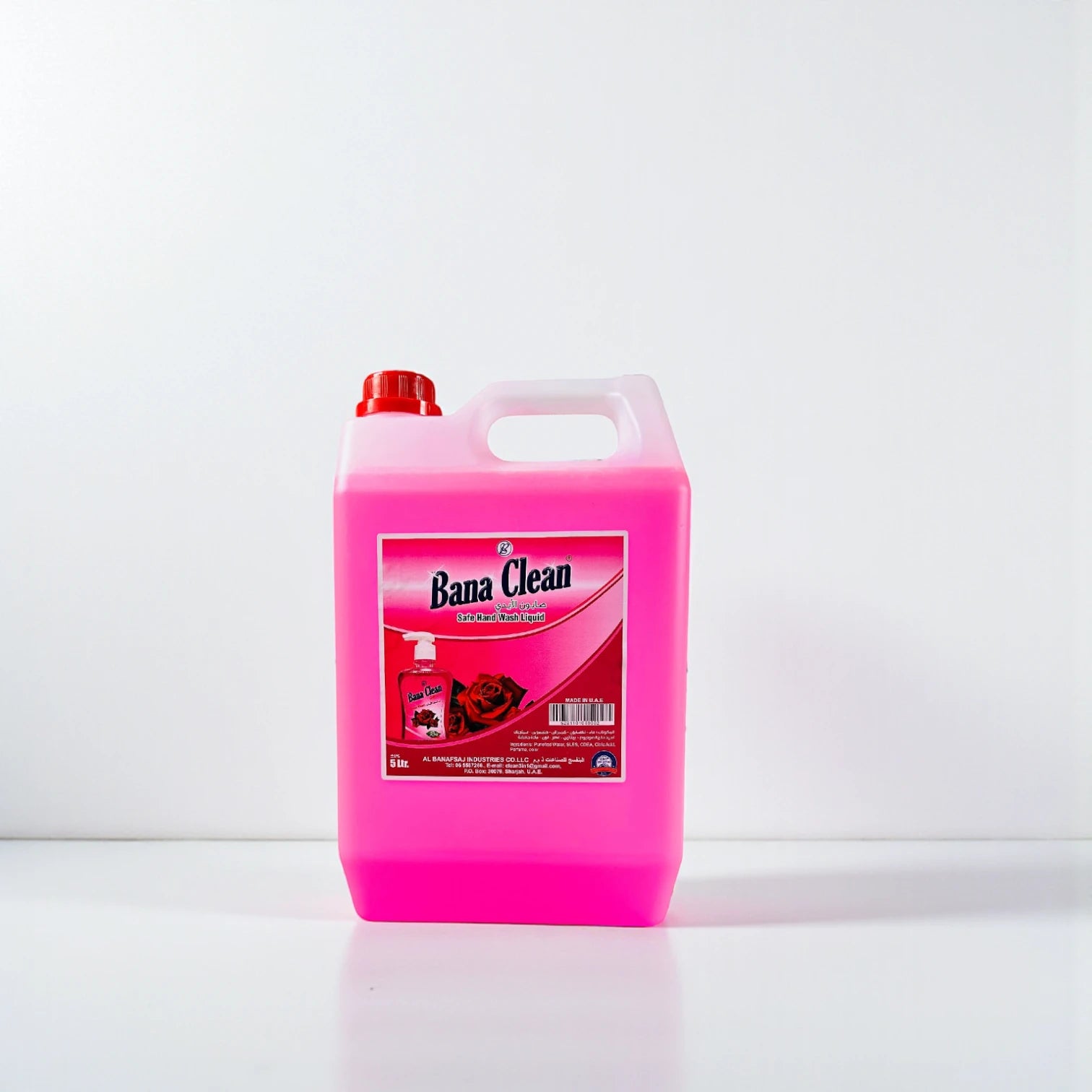Bana Clean Rose Hand Wash – 5L – Gentle Liquid Hand Soap for Daily Use – Moisturizing & Refreshing Floral Scent - Damoo