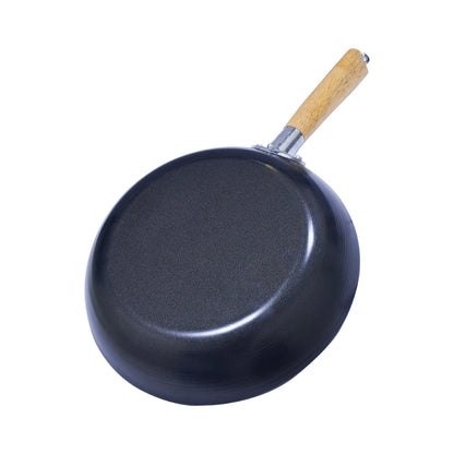 Rossetti Non-Stick Frying Pan with Heat-Resistant Wooden Handle – Dishwasher Safe, Hanging Loop, Induction Compatible, For Gas, Ceramic & Electric Cooktops - Damoo