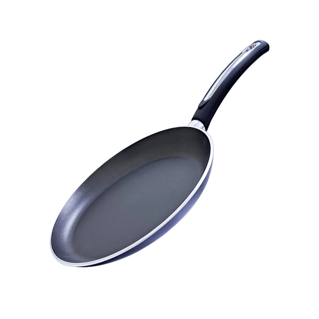 Rossetti Non-Stick Teflon Crepe Pan – 25 CM, Made in Italy, Heat-Resistant Handle with Hanging Loop, Dishwasher Safe, Compatible with Gas, Electric & Ceramic Cooktops (Not Induction) - Damoo