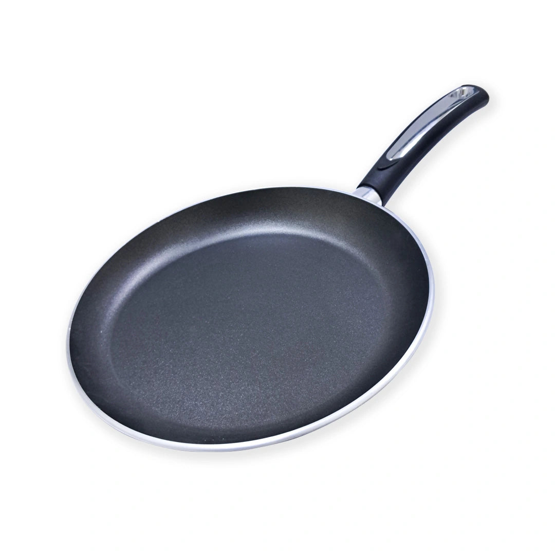 Rossetti Non-Stick Teflon Crepe Pan – 25 CM, Made in Italy, Heat-Resistant Handle with Hanging Loop, Dishwasher Safe, Compatible with Gas, Electric & Ceramic Cooktops (Not Induction) - Damoo