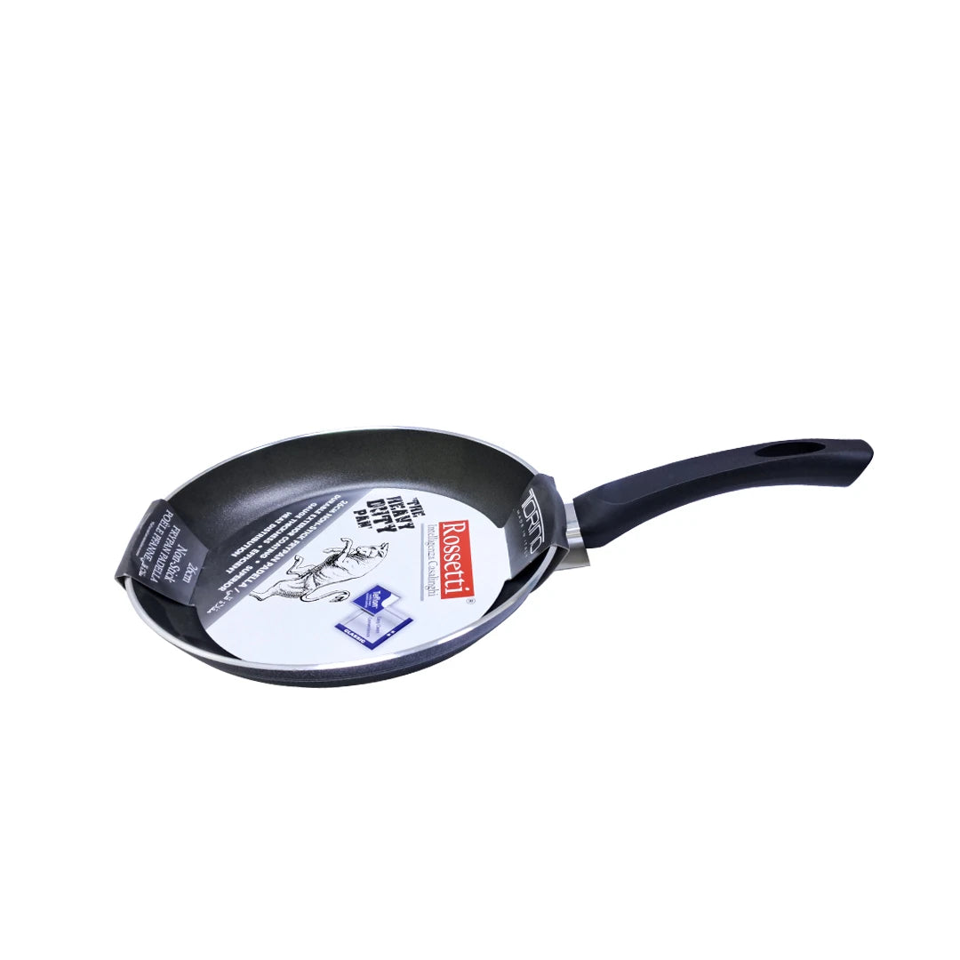 Rossetti Non-Stick Teflon Frying Pan – Made in Italy, Heat-Resistant Handle, Dishwasher Safe, Compatible with Gas, Electric & Ceramic Cooktops (Not Induction) - Damoo