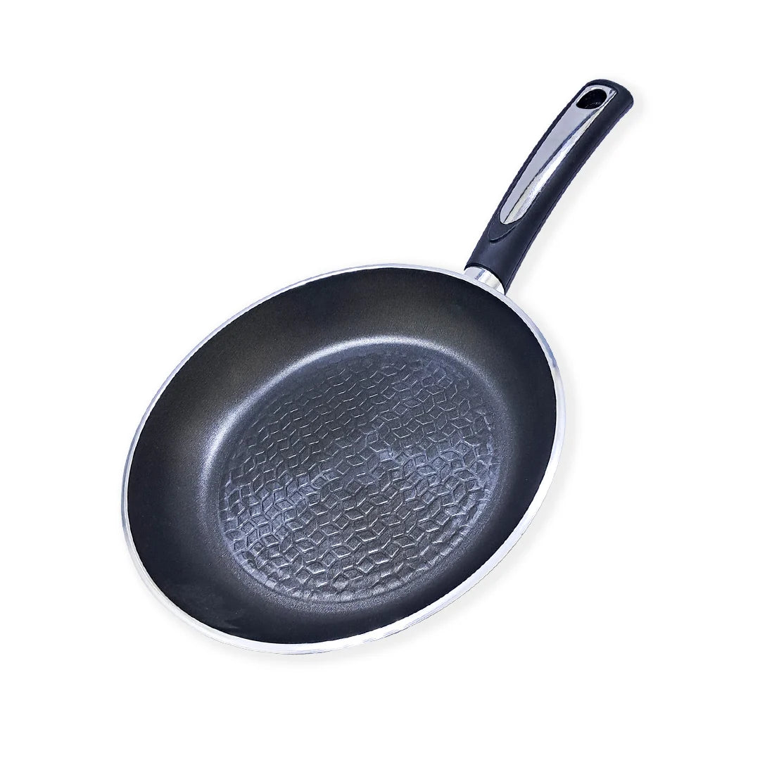 Rossetti Non-Stick Teflon Frying Pan– Made in Italy, Heat-Resistant Handle with Hanging Loop, Dishwasher Safe, Compatible with Gas, Electric & Ceramic Cooktops (Not Induction) - Damoo