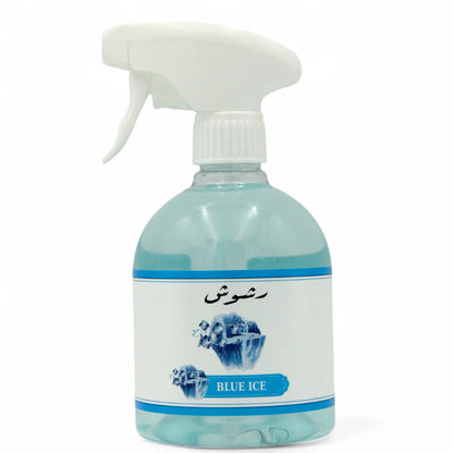 Rshoosh Multi-Use Air Freshener  Spray – 500ml | Long-Lasting Fragrance for Rooms, Bedding, Cars & Offices | Made in UAE - Blue Ice - Damoo