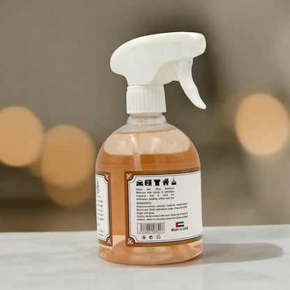 Rshoosh Multi-Use Air Freshener  Spray – 500ml | Long-Lasting Fragrance for Rooms, Bedding, Cars & Offices | Made in UAE - Caramel - Damoo