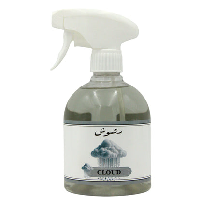 Rshoosh Multi-Use Air Freshener  Spray – 500ml | Long-Lasting Fragrance for Rooms, Bedding, Cars & Offices | Made in UAE - Cloud - Damoo