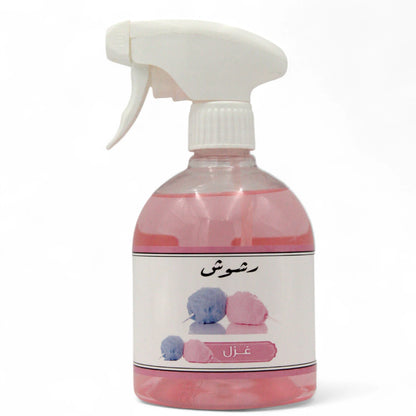 Rshoosh Multi-Use Air Freshener  Spray – 500ml | Long-Lasting Fragrance for Rooms, Bedding, Cars & Offices | Made in UAE - Ghazal - Damoo
