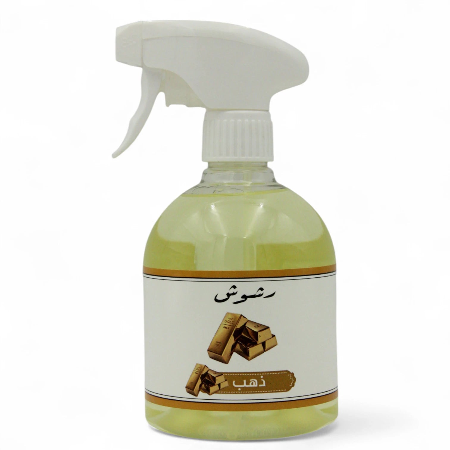 Rshoosh Multi-Use Air Freshener  Spray – 500ml | Long-Lasting Fragrance for Rooms, Bedding, Cars & Offices | Made in UAE - Gold - Damoo