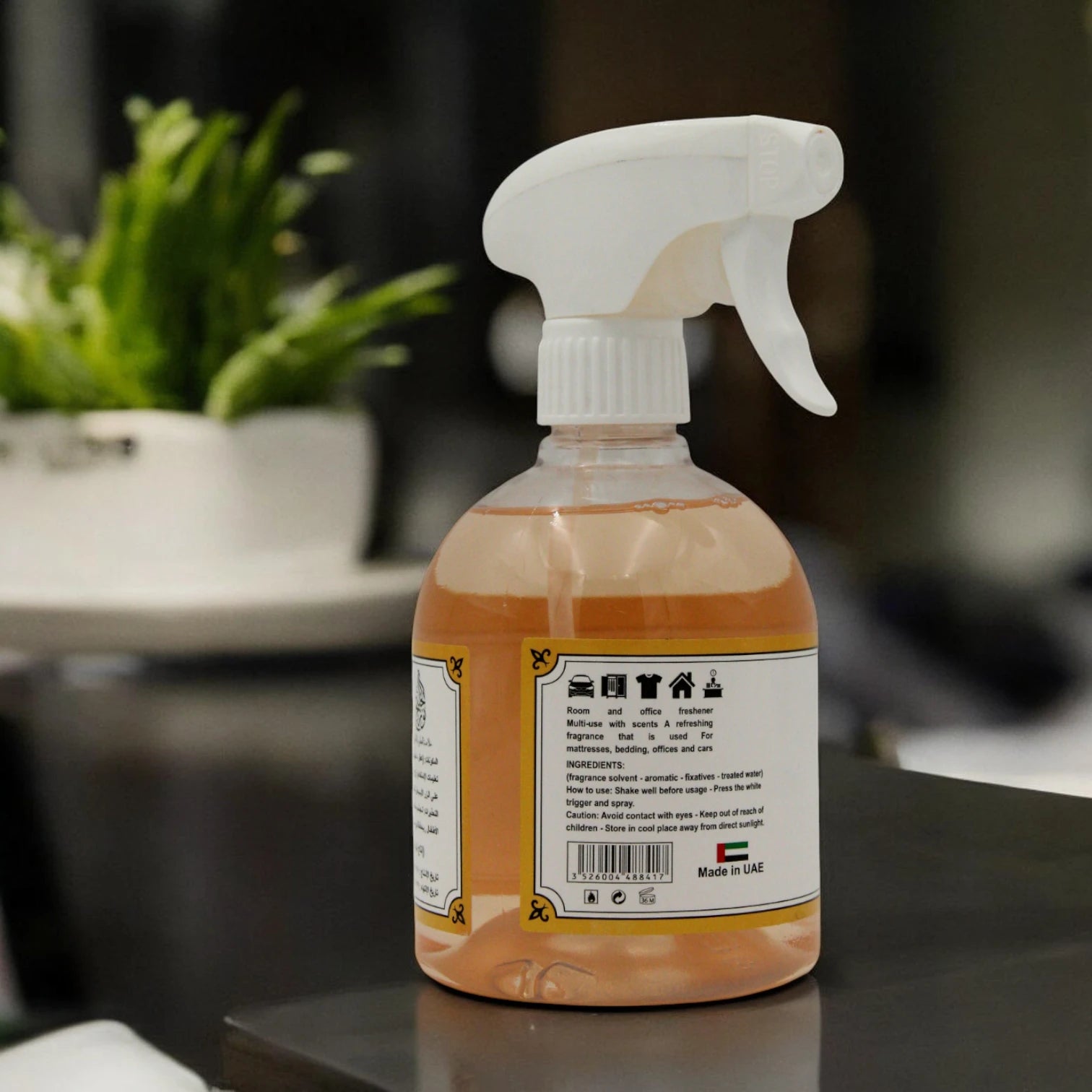 Rshoosh Multi-Use Air Freshener  Spray – 500ml | Long-Lasting Fragrance for Rooms, Bedding, Cars & Offices | Made in UAE - Mango - Damoo