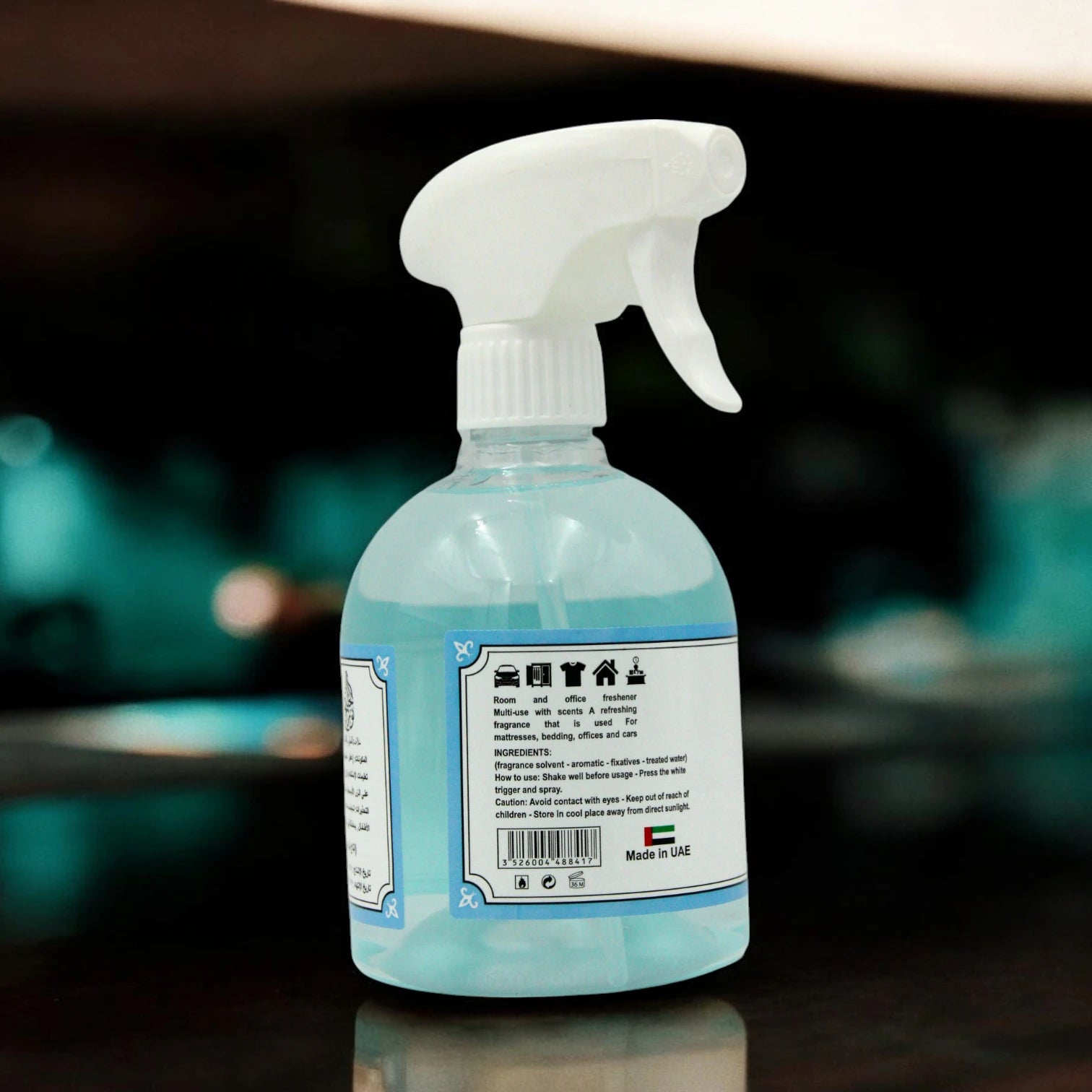 Rshoosh Multi-Use Air Freshener  Spray – 500ml | Long-Lasting Fragrance for Rooms, Bedding, Cars & Offices | Made in UAE - Ocean - Damoo