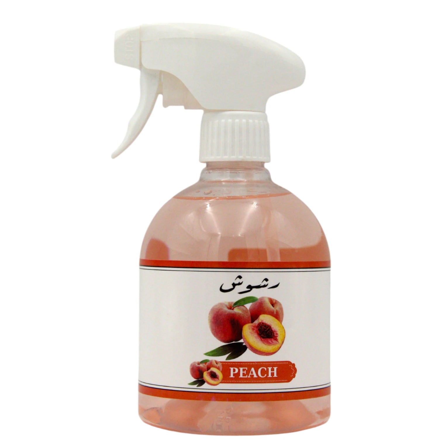 Rshoosh Multi-Use Air Freshener  Spray – 500ml | Long-Lasting Fragrance for Rooms, Bedding, Cars & Offices | Made in UAE - Peach - Damoo