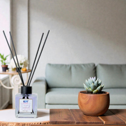Rite Lavender Reed Diffuser – Calming & Long-Lasting Home Fragrance in Decorative Glass Bottle – 100ml Room Freshener - Damoo