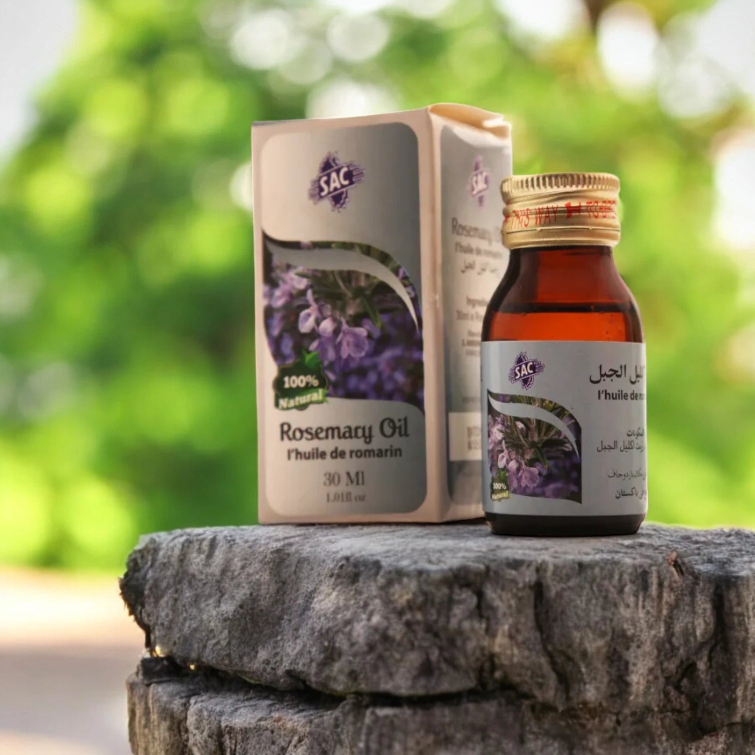 SAC Natural Rosemary Essential Oil 30ml – 100% Pure Steam Distilled Aromatherapy Oil for Hair, Skin & Mental Wellness – Nourishing & Invigorating - Damoo