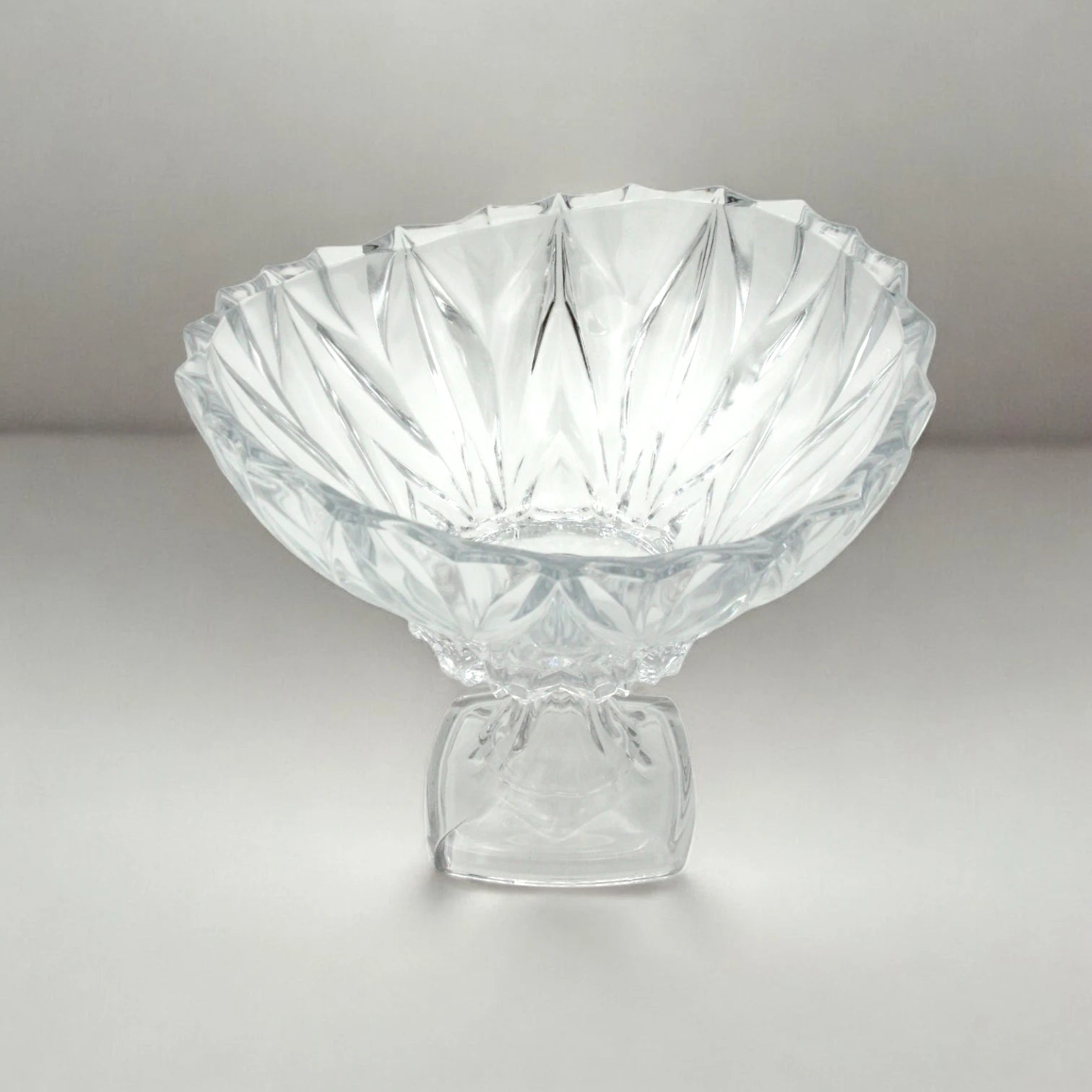 SAKURA kaya Large Footed Glass Bowl – Large Decorative Serving Bowl for Salads, Soups & Desserts – Premium Minimalist Design – Dishwasher & Microwave Safe – 26 CM - SK206 72200W - Damoo