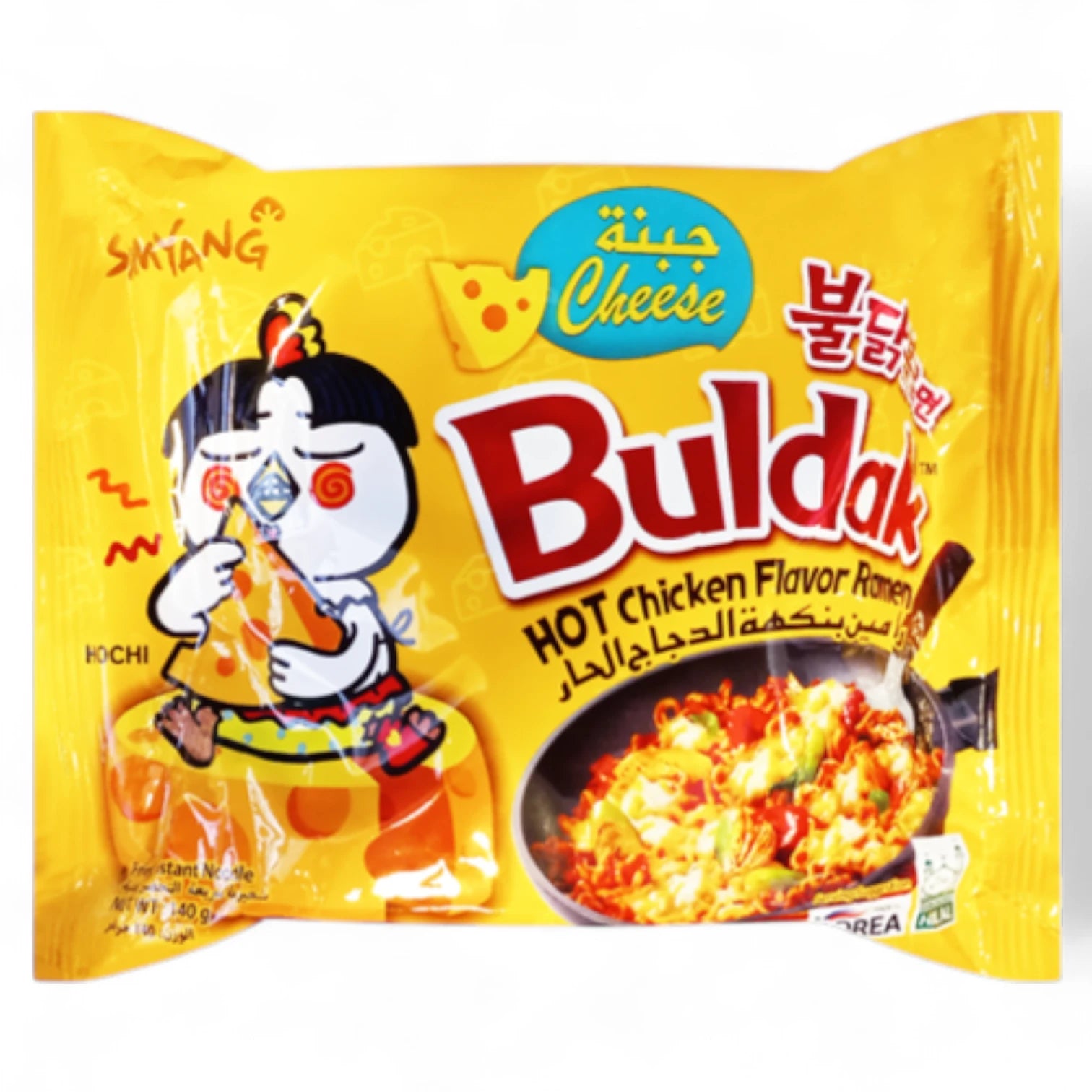 Samyang Buldak Hot Chicken Cheese Ramen – 140g | Korean Spicy Instant Noodles with Cheese & Herbs | Vegetarian | Bold & Creamy Flavor - Damoo
