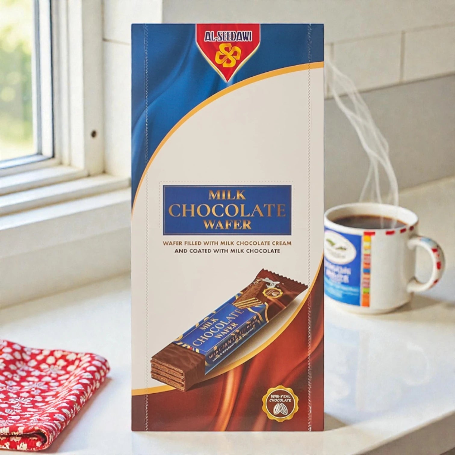 Al-Seedawi Milk Chocolate Wafer Multipack 24 x 20g – Crispy Wafer Biscuits Coated with Smooth Milk Chocolate – Sweet Snack for Kids & Adults - Damoo