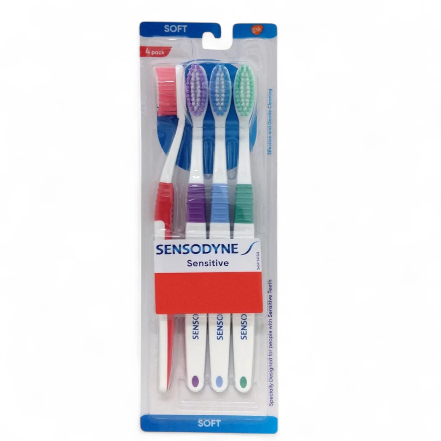 Sensodyne Sensitive Soft Toothbrush – Pack of 4 | Gentle Rounded Bristles for Sensitive Teeth & Gums - Damoo