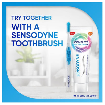 Sensodyne Complete Protection+ Toothpaste 70g – All-in-One Daily Oral Care for Sensitive Teeth | Mint Flavour & Advanced Whitening Formula - Damoo