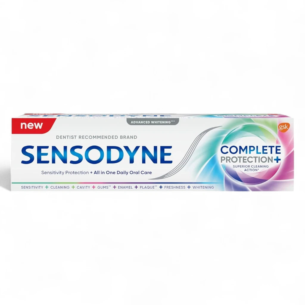 Sensodyne Complete Protection+ Toothpaste 70g – All-in-One Daily Oral Care for Sensitive Teeth | Mint Flavour & Advanced Whitening Formula - Damoo