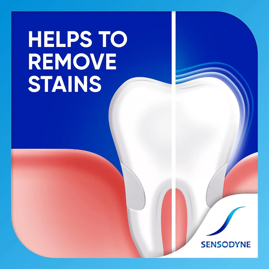 Sensodyne Multi Care Plus Whitening Toothpaste for Sensitive Teeth – 50ml | 24/7 Sensitivity Relief, Fluoride Protection, Plaque & Stain Removal, Fresh Mint Flavor, Enamel Safe, Daily Oral Care - Damoo