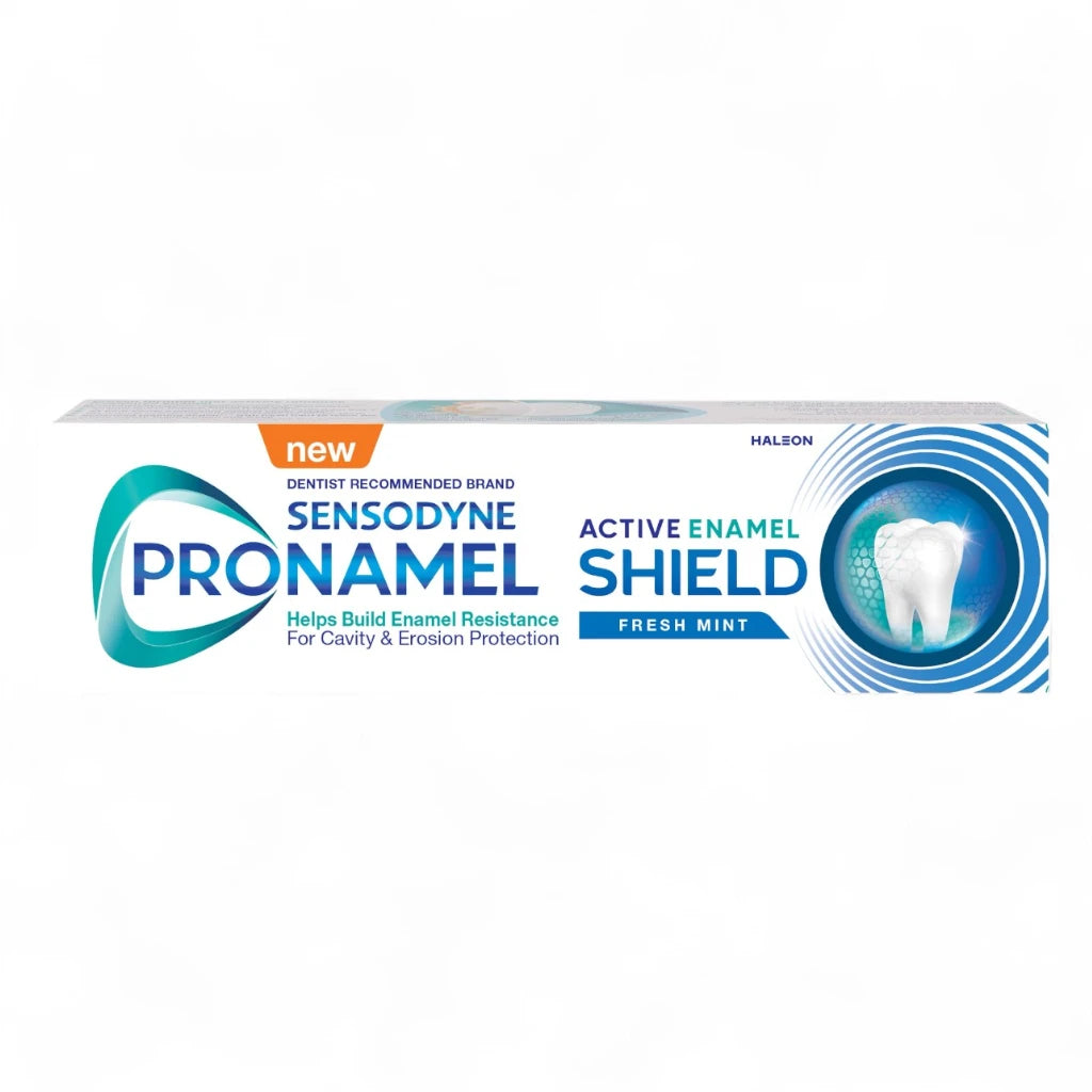 Sensodyne Pronamel Active Shield Toothpaste 75ml – Fresh Mint, Fluoride Toothpaste for Enamel Repair, Acid Protection, and Gentle Whitening – Strengthens & Defends Against Future Acid Wear - Damoo
