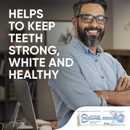 Sensodyne Pronamel Gentle Whitening Toothpaste – 75ml Fluoride Toothpaste to Strengthen Enamel, Protect Against Acid Wear, Restore Natural Whiteness & Keep Breath Fresh - Damoo