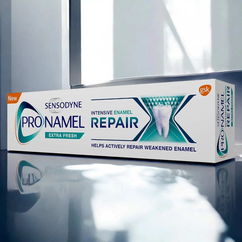 Sensodyne Pronamel Intensive Enamel Repair Toothpaste – Extra Fresh Flavour, Fluoride Toothpaste to Actively Repair Acid-Weakened Enamel & Protect Against Cavities – 75ml Tube - Damoo