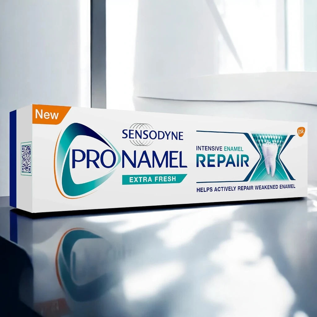 Sensodyne Pronamel Intensive Enamel Repair Toothpaste – Extra Fresh Flavour, Fluoride Toothpaste to Actively Repair Acid-Weakened Enamel & Protect Against Cavities – 75ml Tube - Damoo