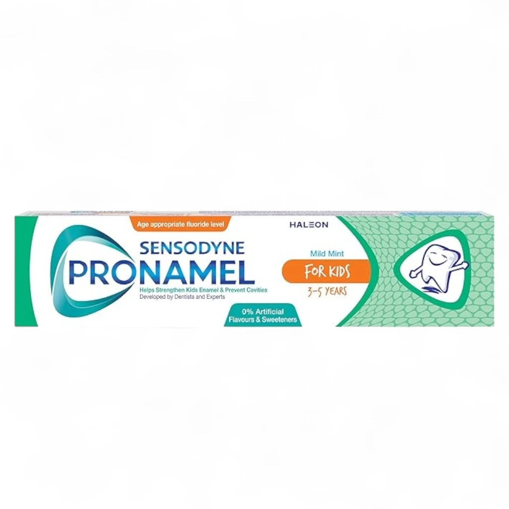 Sensodyne Pronamel Kids Toothpaste 50ml | Dentist-Developed Enamel Protection & Cavity Prevention for Ages 3-5 | No Artificial Flavours or Sweeteners - Damoo