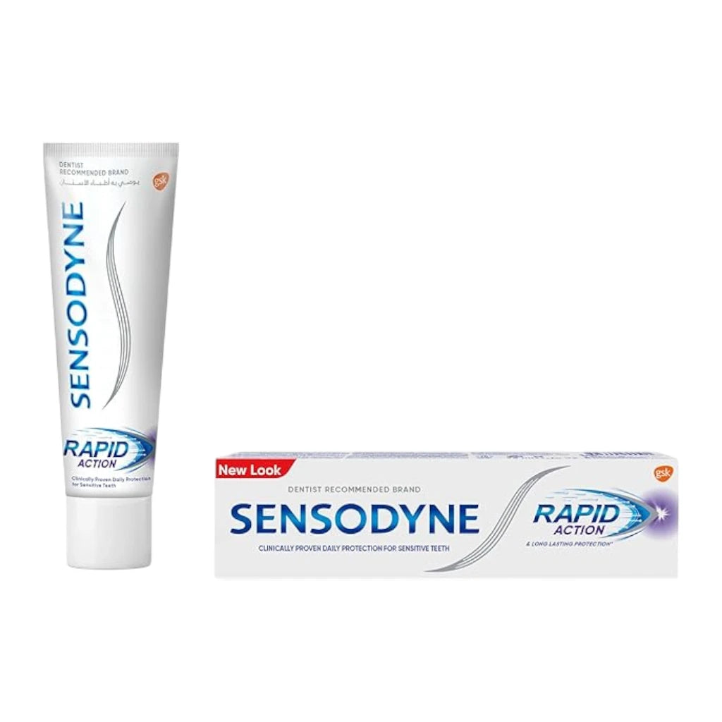 Sensodyne Rapid Action Toothpaste 75ml – Fast Sensitivity Relief & Long-Lasting Protection – Mint Flavor - Damoo