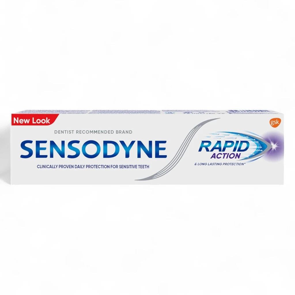 Sensodyne Rapid Action Toothpaste 75ml – Fast Sensitivity Relief & Long-Lasting Protection – Mint Flavor - Damoo