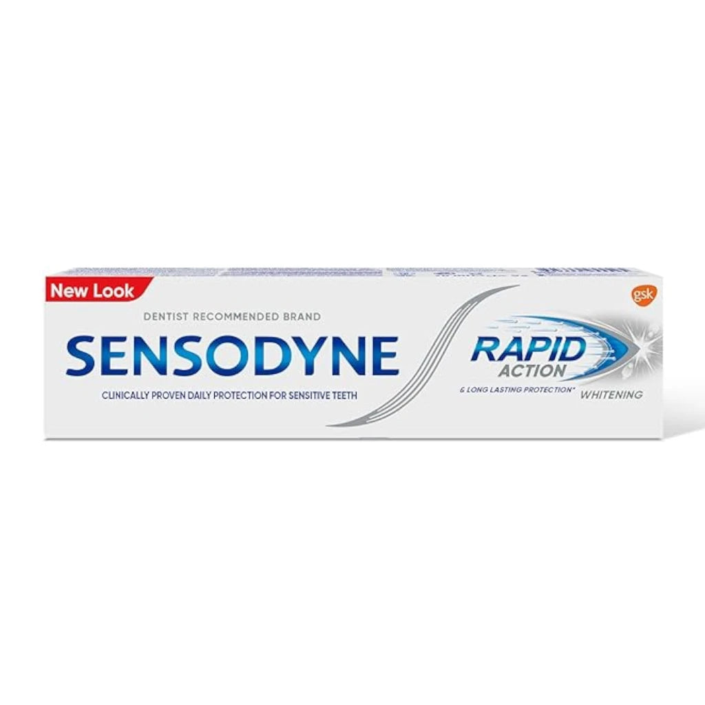 Sensodyne Rapid Action Whitening Toothpaste 75ml – Fast Relief for Sensitivity with Whitening Formula | Fresh Flavour - Damoo