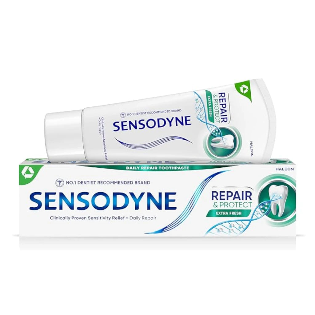 Sensodyne Repair & Protect Deep Repair Toothpaste 75ml – Extra Fresh | Clinically Proven Relief for Sensitive Teeth with NovaMin Technology - Damoo