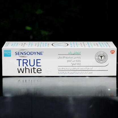 Sensodyne True White Extra Fresh Toothpaste 75ml Tube – Specialist Whitening Toothpaste for Sensitive Teeth, Mint Flavour, Fluoride Formula for Gentle Enamel Care & Whitening - Damoo