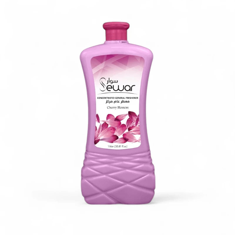 Sewar Concentrated General Freshener – Cherry Blossom Scent – 1 Liter Pink – Long-Lasting Floor & Room Fragrance – Premium Floral Concentrate - Damoo