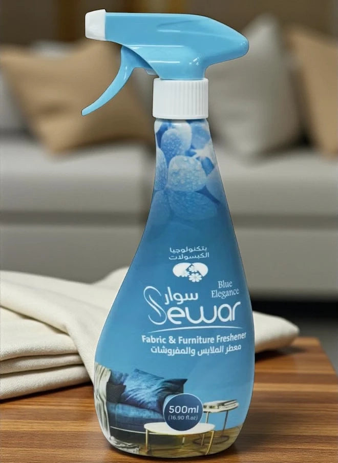 Sewar Fabric & Furniture Freshener Spray – 500ml Blue Scent – Long-Lasting Odor Eliminator for Upholstery, Home & Car - Damoo