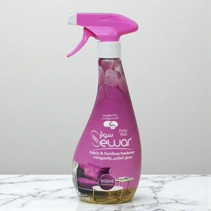Sewar Fabric & Furniture Freshener Spray – 500ml Pink Scent – Long-Lasting Odor Eliminator for Home & Upholstery - Damoo
