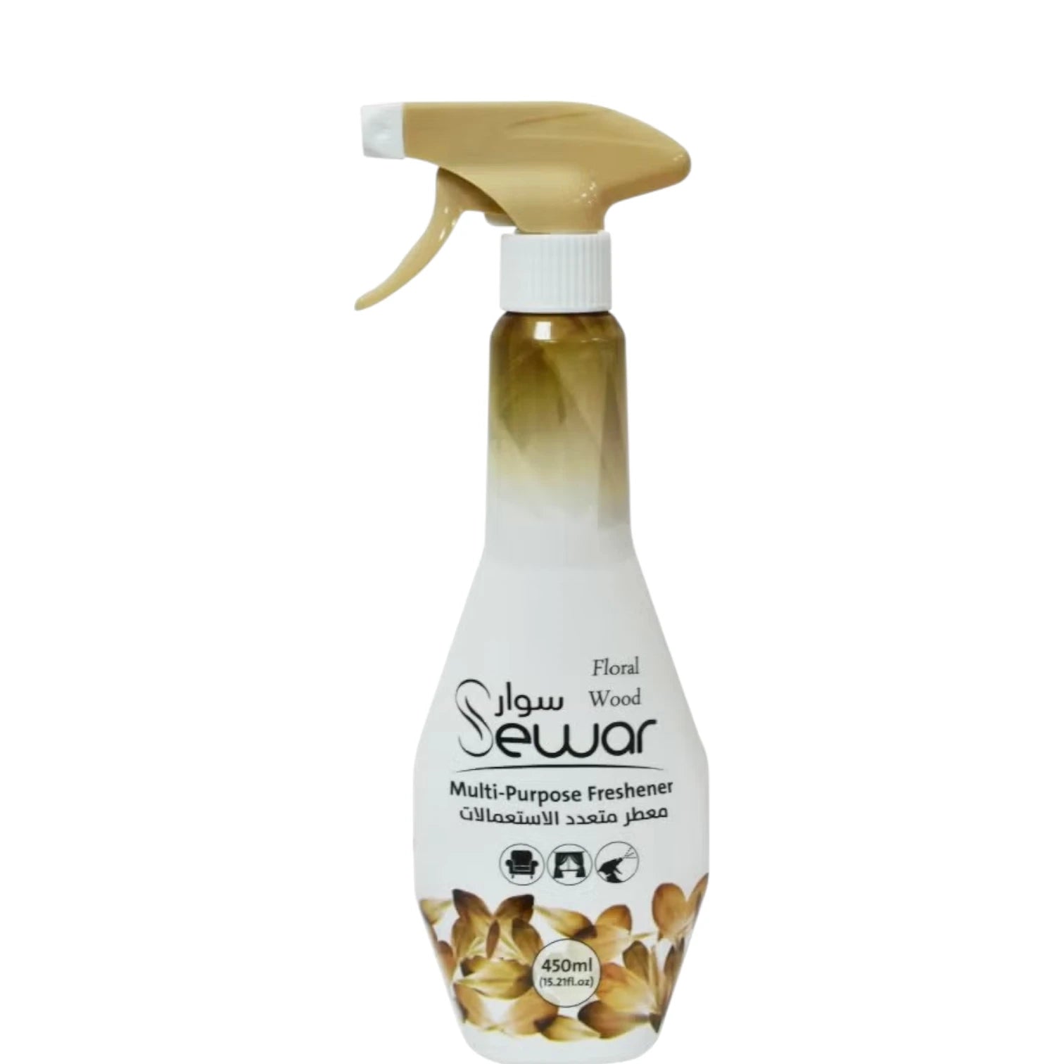 Sewar Multi-Purpose Freshener Spray – 450ml Floral Wood Scent – Long-Lasting Air & Fabric Odor Eliminator for Home, Car & Office - Damoo