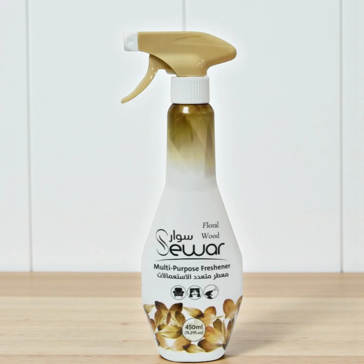 Sewar Multi-Purpose Freshener Spray – 450ml Floral Wood Scent – Long-Lasting Air & Fabric Odor Eliminator for Home, Car & Office - Damoo