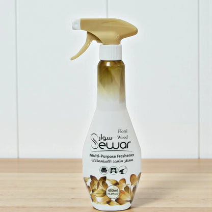 Sewar Multi-Purpose Freshener Spray – 450ml Floral Wood Scent – Long-Lasting Air & Fabric Odor Eliminator for Home, Car & Office - Damoo