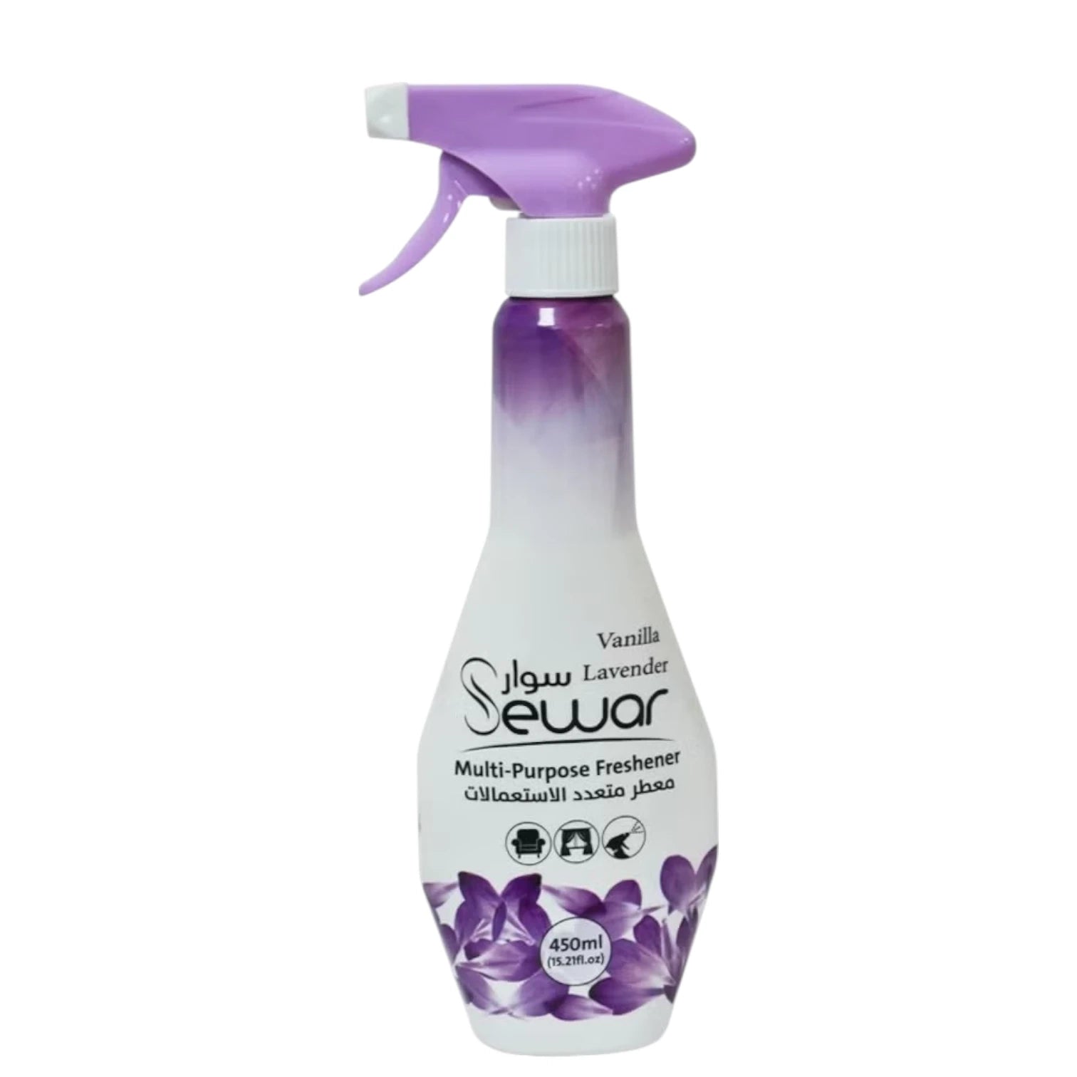 Sewar Multi-Purpose Freshener Spray – 450ml Vanilla Scent – Air & Surface Odor Eliminator for Home, Fabric & Car - Damoo