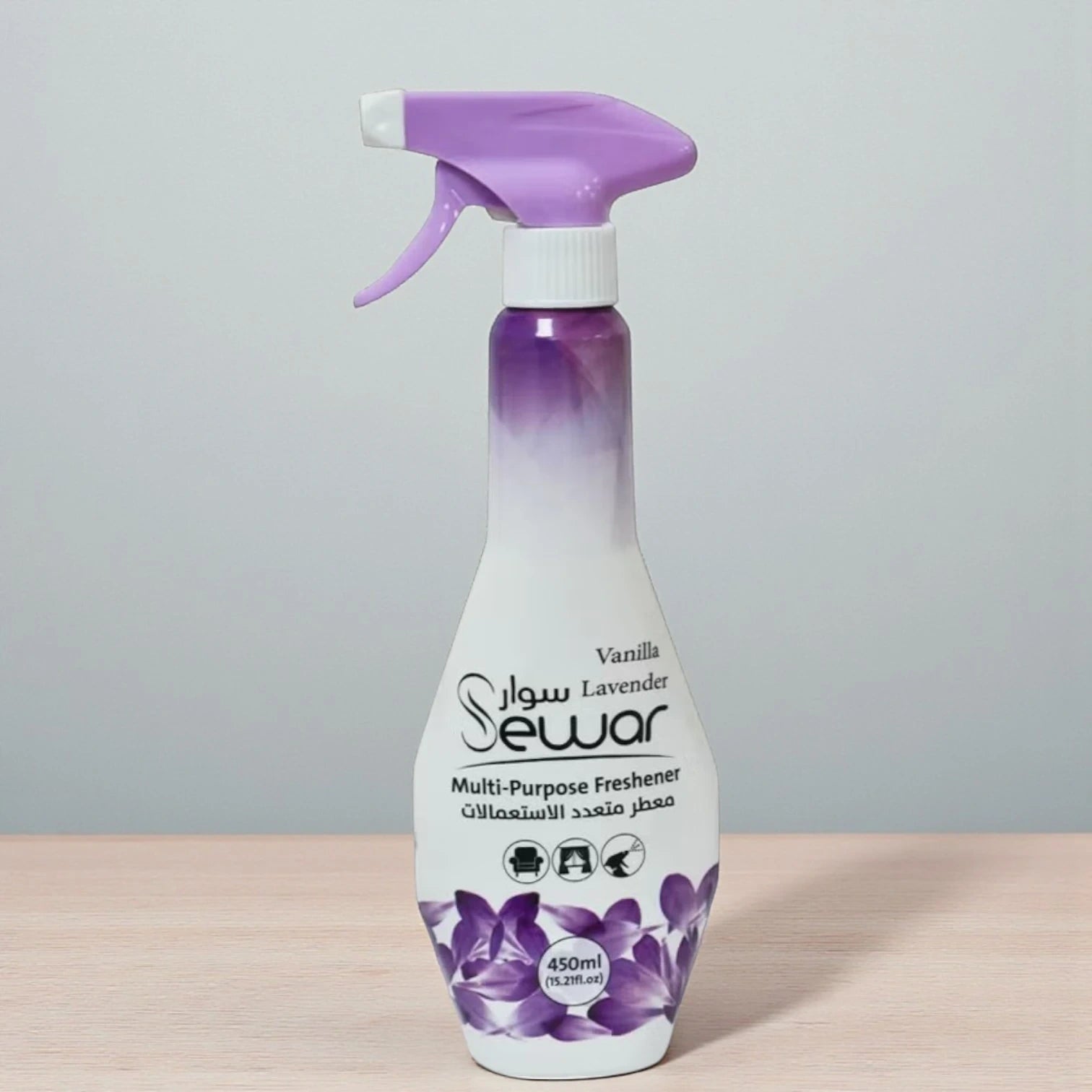Sewar Multi-Purpose Freshener Spray – 450ml Vanilla Scent – Air & Surface Odor Eliminator for Home, Fabric & Car - Damoo