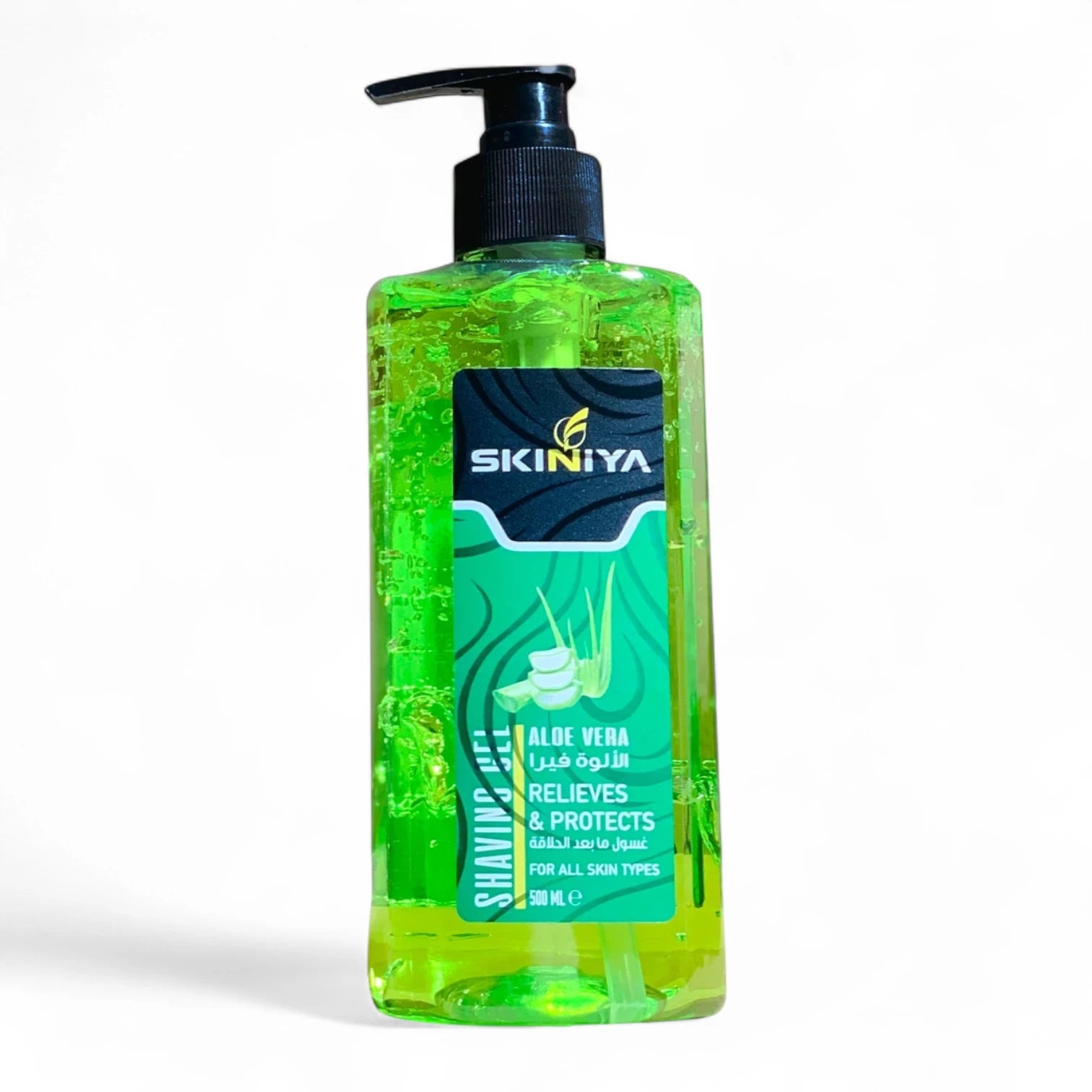 Skiniya Aloe Vera Shaving Gel – 500ml | Clear Non-Foaming Gel for Smooth, Close Shave | Hydrating & Refreshing Formula for Soft Skin - Damoo