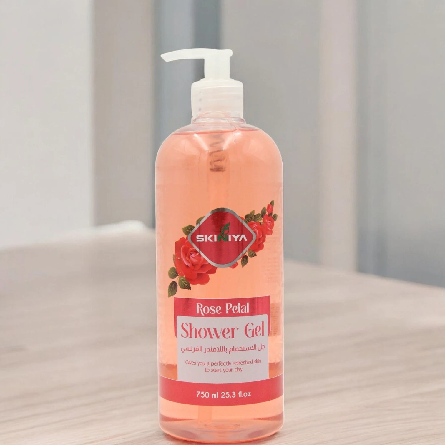 Skiniya Rose Petal Shower Gel – 750ml | Luxurious Daily Body Wash with Natural Rose Extracts for Fresh, Hydrated & Fragrant Skin - Damoo