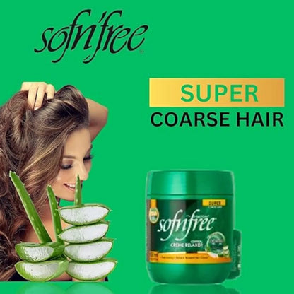 Sofn’Free Cortical Crème Relaxer with Aloe Vera – 450ml | Super Strength Hair Relaxer for Coarse Hair | Moisturizing, Nourishing & Color-Safe Formula - Damoo