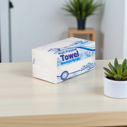 Soft n Cool Multi Purpose Towel – 2-Ply, Ultra Absorbent – Pack of 5 | Strong, Soft & Versatile Cleaning Tissues | Kitchen, Home & Everyday Use - Damoo